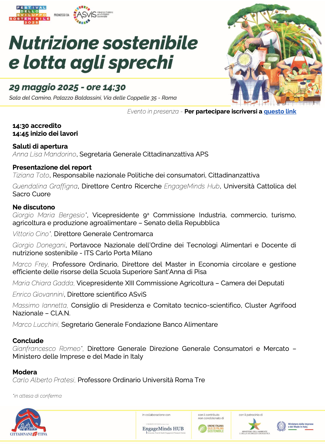 Nutrizione sostenibile e lotta agli sprechi